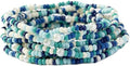 INK + ALLOY 10-Strand Stacking Beaded Bracelets for Women – Mixed Patterns Bracelet Stack - Adjustable Stretch Fit - Handmade Boho Bracelets for Women - Perfect for Any Occasion