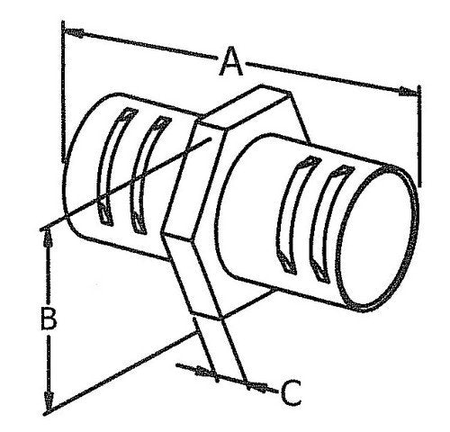 Morris 15085 Screw-in Coupling for Greenfield/Flex Conduit, Zinc Die Cast - Image 2
