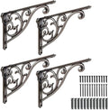 Khtumeware Ornate Decorative Shelf Brackets, 10 inch Big wall Mounted Shelving by khtumeware