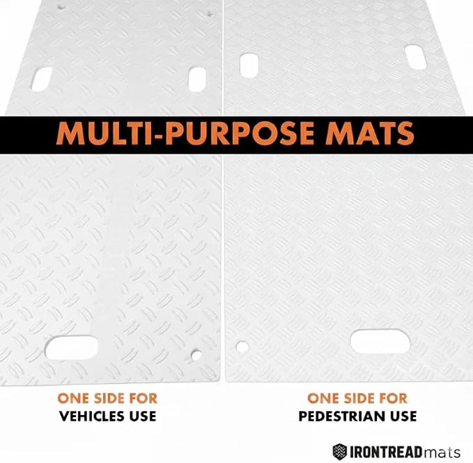 Ground Protection Mat 4’x8’ – ½” HDPE Diamond Tread 20 Pack - Image 5