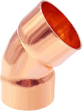 1Pack 1-1/2" C x C Copper 45 Degree Elbow, Sweat Solder Pipe Fitting | Premium by BesNPT