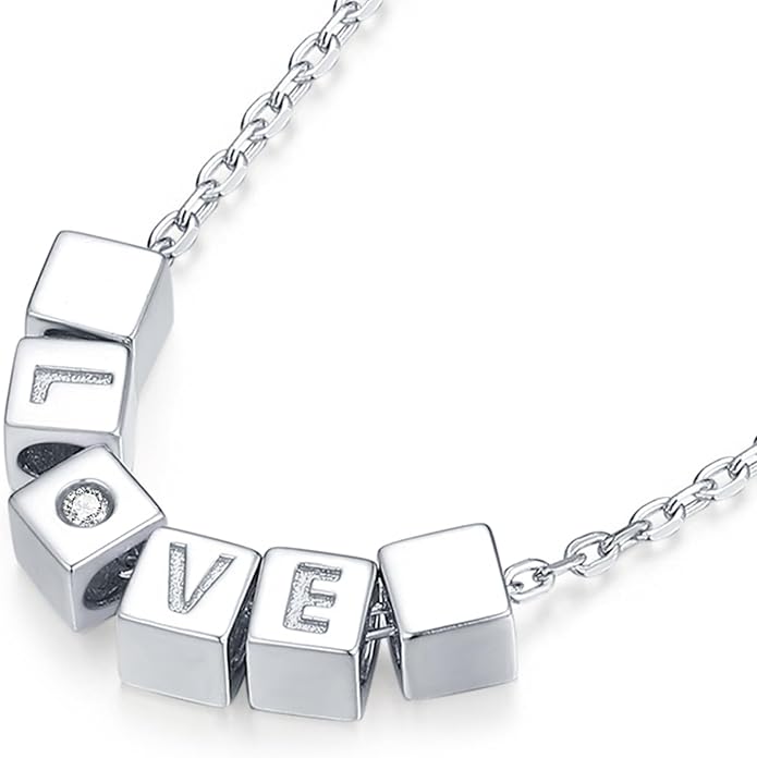 Lab Grown Diamond Necklace, Solid 925 Sterling Silver with Round Cut, Fine Jewelry for Women Anniversary Birthday Valentine’s Day Gifts