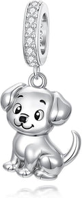 PROESS Sterling Silver/Red Panda/Cow/Highland Cow/Otter/Squirrel/Elephant/Axolotl/Cat/Fox/Bee/Butterfly/Hummingbird/Tiger/Lion/Mokeny/Koala/Dog Charm Animal Charms Bead for Jewelry Making