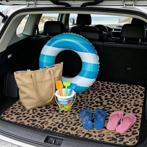 ELEQIN Cheetah Print, Car Cargo Liner, All Weather Heavy Duty Trunk Mat - Image 2