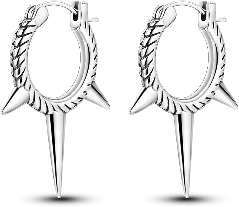 Parmuz 925 Sterling Silver Huggie Hoop Earrings Butterfly Posts Thick Chunky Hoops for Women Small Tiny cuff Cubic Zirconia Snake Heart Earring