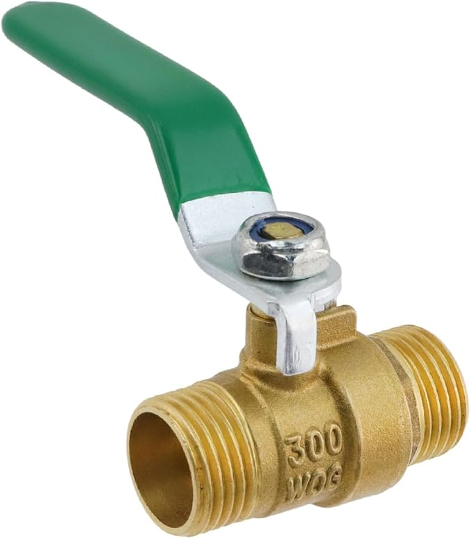 Brass Ball Valve Shut Off Switch 1/2" Male to 1/2" Male -2pcs | Thick Plumbing - Image 3