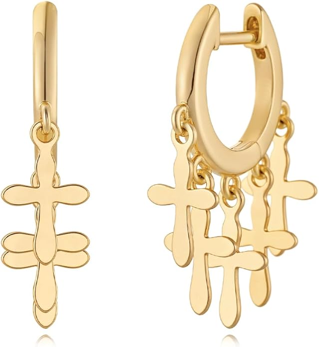 MYEARS Women Earrings Gold Huggie Hoop Ear Stud Cuff 14K Small Simple Hypoallergenic Everyday Jewelry