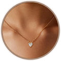 Cute Heart Necklace for Women Gold/Silver Plated Heart Pendant Choker Necklaces Tendy Love Heart Chain Necklace Dainty Gold/Silver Necklace Jewelry Gifts for Women