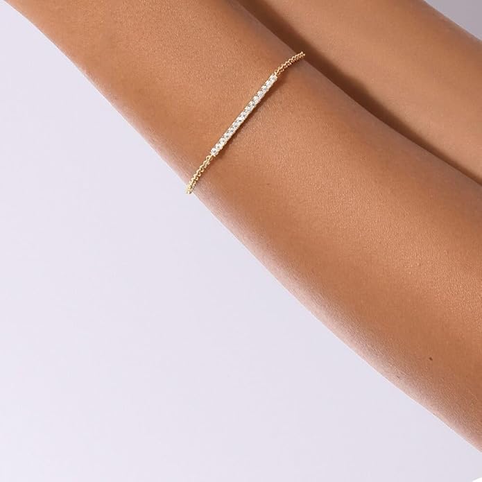 EcoGems Lab Grown Gemstone & Moissanite Bracelets – 14K/18K White or Yellow Gold Plated Sterling Silver – D Color VVS/VS Clarity – Elegant Sustainable Jewelry Gift with Gift Box