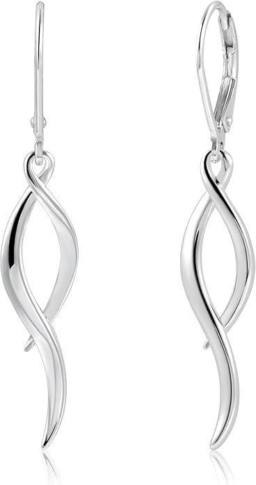 ALEXCRAFT 925 Sterling Silver Dangle Earrings, Hypoallergenic 14k Gold Plated Long Double Linear Twisted Tassel Dangling Drop Earrings for Women Trendy Statement Elegant Lightweight Leverback Earring