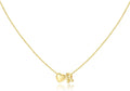 M MOOHAM Valentines Gifts for Kids Her - Heart Initial Necklaces for Women Girls 14K Gold Plated Tiny Heart Necklace Jewelry for Kids Personalized Birthday Gifts for Teen Girls Trendy
