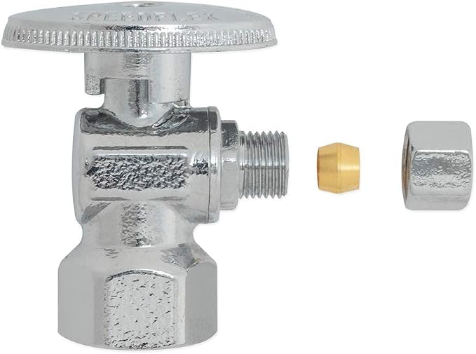 Eastman 1/2 inch FIP x 1/4 inch OD Compression Quarter Turn Angle Stop Valve - Image 5