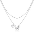 adoyi Valentines Day Gifts for Women Hers Dainty 14K Gold Plated Heart Initial Necklaces Layered Letter A-Z Pendant Necklace Stack Trendy Jewelry Birthday Valentines Day Gifts for Women Jewelry