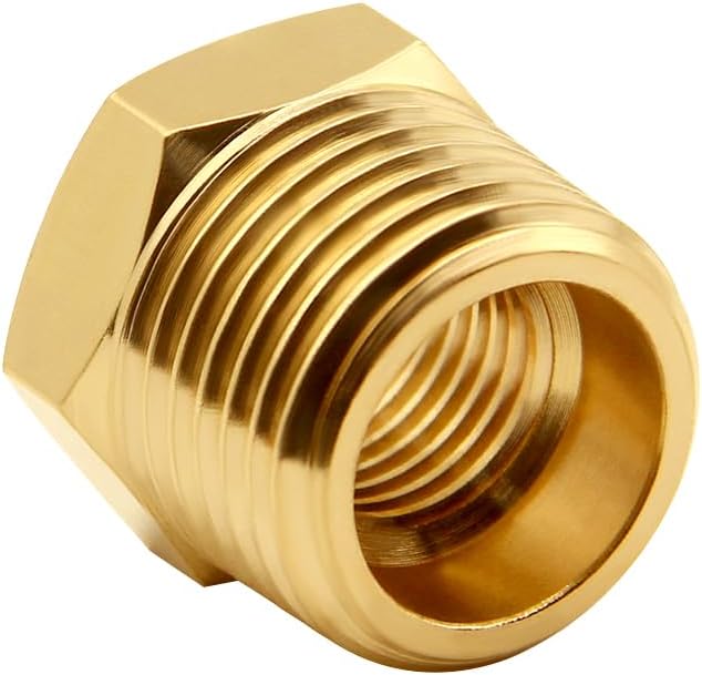 Uenede Brass 3/4" NPT Male to 1/4" NPT Female Reducer Bushing - Image 4