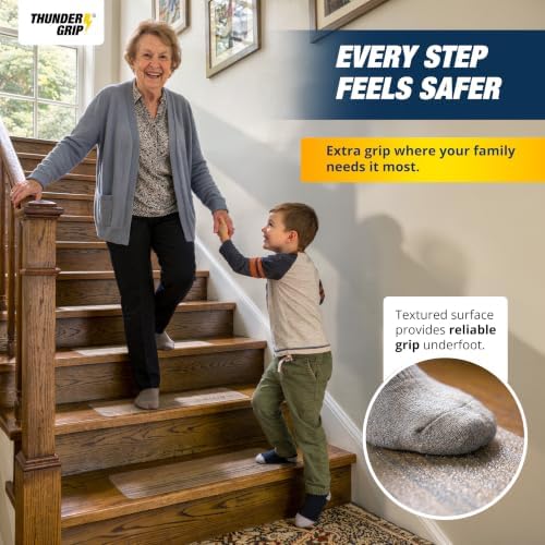Clear Stair Treads Non-Slip Indoor 32" x 4" 18-Pack - Image 6