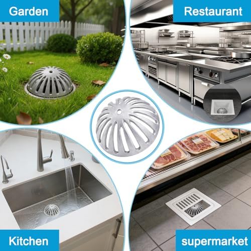 3 PCS Floor Sink Strainer, Heavy Duty Commercial Drain Cover - Image 2