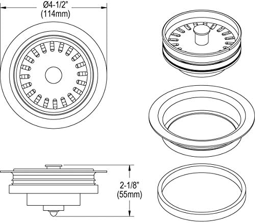 Elkay LKQD35CA Polymer Disposer Flange - Image 4