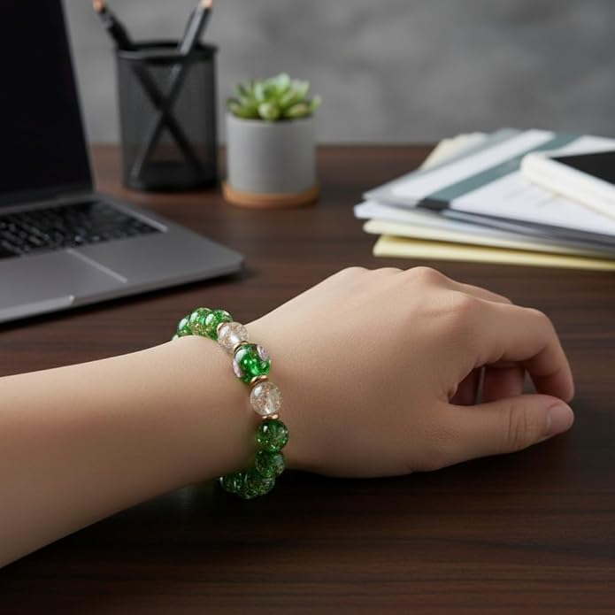 Handmade Glow-in-the-Dark Beaded Bracelet, Luminous Wrist Accessory, Fashion Bracelet for Women, Ideal Gift for Night Events, Parties & Birthdays