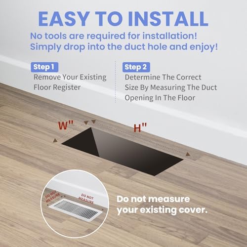 Howeall 2x10 Inches 2 Pack Heavy Duty Walkable Floor Register - Image 6