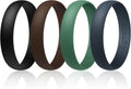 Egnaro Silicone Rings for Her, Rubber Wedding bands for Him, Breathable Engagement thin Unisex Design, Variety Multipack 1-7