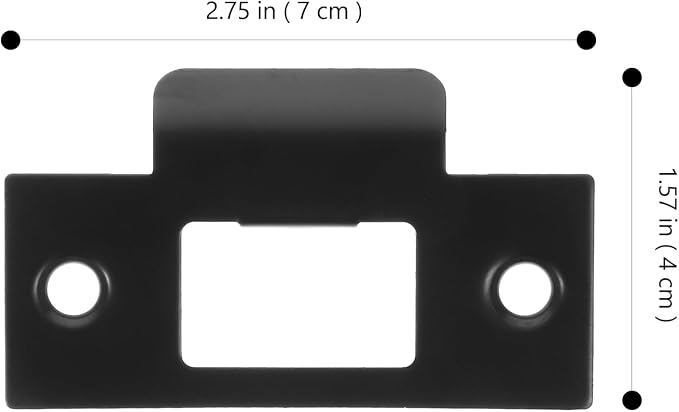 Homoyoyo 4pcs Cam Block Door Locks, Stainless Steel Guide Piece Black Door Lock - Image 2