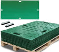 4 Pack 4' x 8' Green Ground Protection Mats w/Double Sided Diamond Plated Tread by MyteeProducts