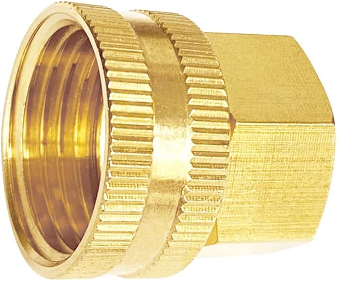 Joywayus 2PCS Brass Swivel Pipe Fitting 3/4" GHT x 3/4" NPT Double Female | - Image 6
