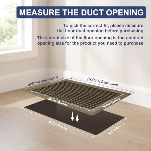 30x6 Floor Return Air Grille Fit 6x30 30x6 Duct Opening, Floor Vent Cover - Image 2