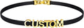 Custom4U Personalized Black Leather Choker Necklace with Picture/Name/Initials/Letters Charm,Custom Made Adjustable Choker Collar Gothic Punk Necklaces Jewelry Gifts for Women