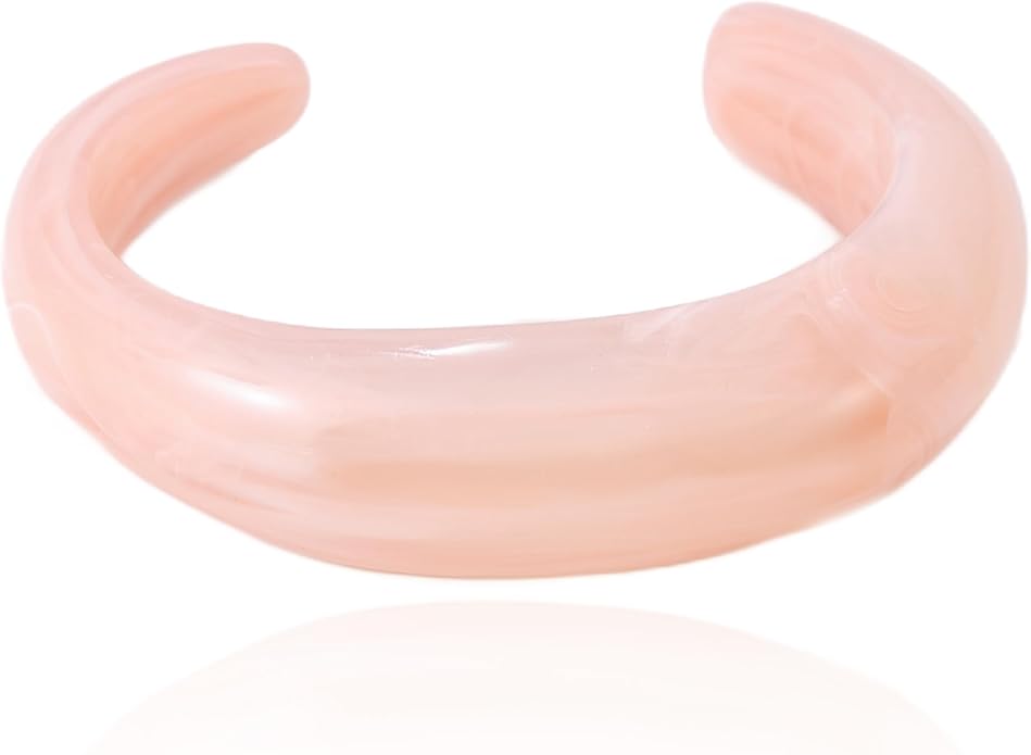 Chunky Acrylic Bracelet for Women,Vintage Candy Color Adjustable Bracelet Statement Irregular Geometry Wrist Bangle Classic Fashion Jewelry