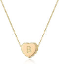 Tiny Gold Initial Heart Necklace-14K Gold Plated Handmade Dainty Letter Heart Necklace for Women Necklace Jewelry