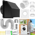 4 inch Dryer Vent Connector Kit, 90 Degree Dryer Vent Elbow, Dryer Wall Vent Cap by Home