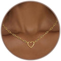 Cute Heart Necklace for Women Gold/Silver Plated Heart Pendant Choker Necklaces Tendy Love Heart Chain Necklace Dainty Gold/Silver Necklace Jewelry Gifts for Women
