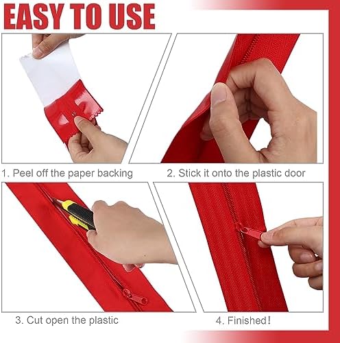 Tigeen 84 Roll Heavy Duty Zipper Door Dust Barriers 7 ft x 12 Inch - Image 7