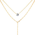 Necklace for Women, Dainty Long 14K Gold Y-Shaped Necklace Jewelry Trendy Beaded Layered Chain Drop Necklaces Jewelry Women Gifts