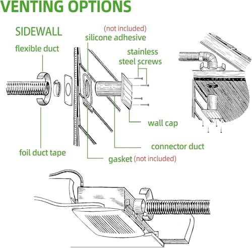6 Inch Dryer Vent Kit with Hose/Duct Connector/Wall Plate, 9ps Duct Vent Kit - Image 5