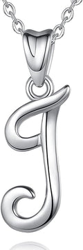 EUDORA Sterling Silver Initial Necklaces for Women, Classic 26 Letter Neckless Gifts for Girls, Sister, Mother Daughter, 18 inch Chain