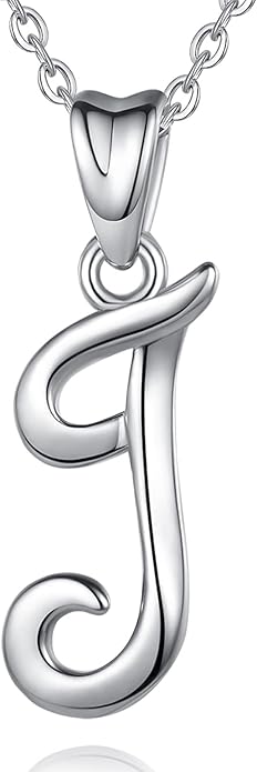 EUDORA Sterling Silver Initial Necklaces for Women, Classic 26 Letter Neckless Gifts for Girls, Sister, Mother Daughter, 18 inch Chain