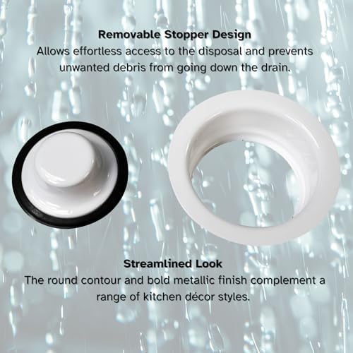 Westbrass D2089-50 4-1/4" Kitchen Sink Waste Disposal Drain Flange and Stopper - Image 7
