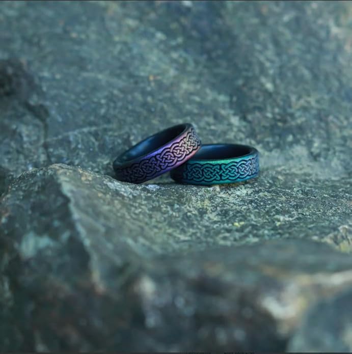 Knot Theory Celtic Butterfly Sailor Infinity Silicone Ring for Men Women - Breathable Dual Layer Comfort Fit 6mm Bandwidth