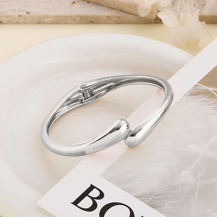 Chunky Gold Bangles Bracelets for Women Gold Cuff Bracelet Set Waterproof Non Tarnish Stack Bracelet for Women Gifts