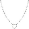 Zeffy Cute Heart Necklace 18k Gold/Silver Plated Tiny Heart Pendant Choker Necklaces Gold Love Heart Chain Necklace for Women Dainty Gold Jewelry Valentines Day Gifts for Women Girls Teen Girls