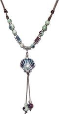 Boho Style Colorful Ceramic Bead Strand Necklace Adjustable Bohemian Jewelry Gift for Women, Fashion Clothing Matching Necklace