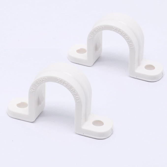 3/8 Inch PVC Pipe Strap, 2-Holes Conduit Pipe Clamps Plastic Pipe Supports - Image 7