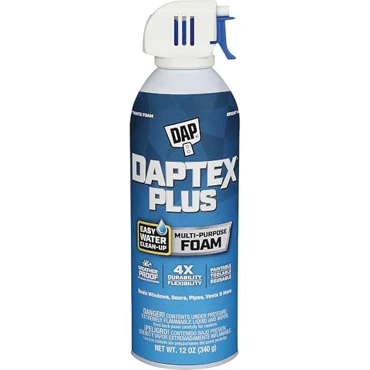 DAP DAPtex Plus Multi-Purpose Latex Foam Sealant, 12 Oz by DAP