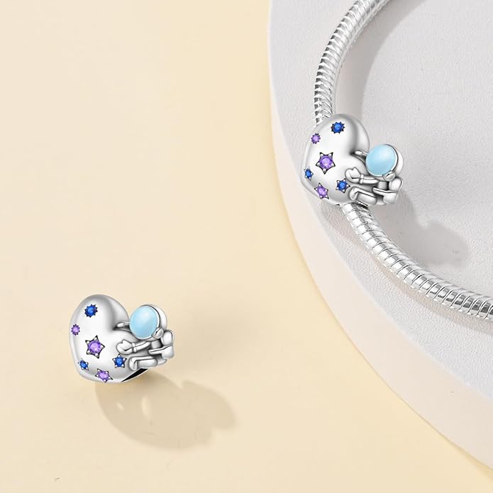 LIGHTDOG 925 Sterling Silver Charm fits Pandora Charm Bracelet Necklaces Pendant Bead Charms Jewelry Gift for Women Family Friends