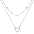 Layered Gold Necklaces for Women, Stackable 14K Gold Plated Necklace, Dainty Cross/Circle/Heart Pendant layered Necklace, Adjustable Dainty Gold/Silver Necklace Jewelry Set for Women
