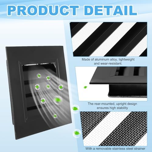 PATIKIL 22 x 14 Inch Gable Vent, 12 x 20 Inch Duct Opening Size - Image 4