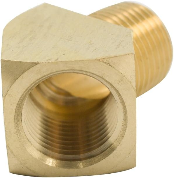 45 Degree Street Elbow 1/2" NPT Male x 1/2" NPT Female Brass Pipe Fitting - Image 2