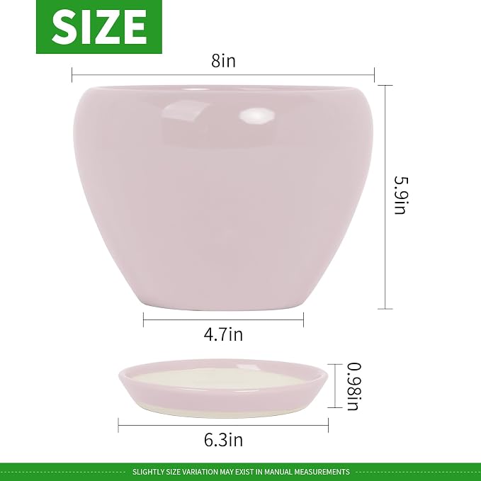 Deep Dream 8 Inch Plant Pots- Ceramic Pots - Image 2